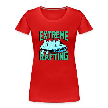Extreme rafting - Women's Premium Organic T-Shirt - red - Front - Mia (176cm)