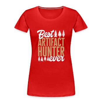 Arrowhead Hunting Pfeilspitzen Sammler - Frauen Premium Bio T-Shirt - Rot - Vorne - Mia (176cm)