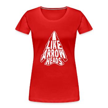 Arrowhead Hunting Pfeilspitzen Sammler - Frauen Premium Bio T-Shirt - Rot - Vorne - Mia (176cm)