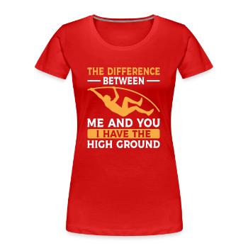 Pole Vault Pole Vault Athletics - Women's Premium Organic T-Shirt - red - Front - Mia (176cm)