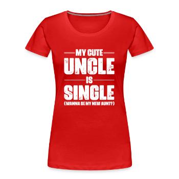 Bester Onkel Schlechter Einfluss Familie Geschenk - Frauen Premium Bio T-Shirt - Rot - Vorne - Mia (176cm)