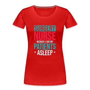 Krankenschwester Chirurgie OP Schwester - Frauen Premium Bio T-Shirt - Rot - Vorne - Mia (176cm)