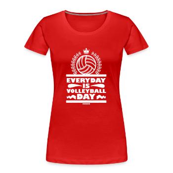 Volley-ball - T-shirt bio Premium Femme - rouge - Devant - Mia (176cm)