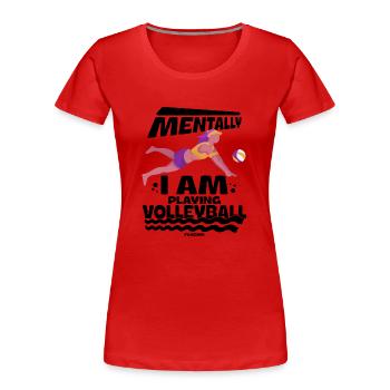 Volleyball - Frauen Premium Bio T-Shirt - Rot - Vorne - Mia (176cm)