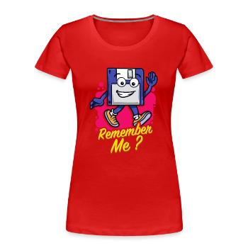 Programmierer Retro-diskette Floppy disc - Frauen Premium Bio T-Shirt - Rot - Vorne - Mia (176cm)
