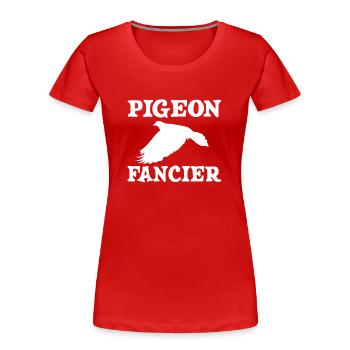 Taubenzüchter - Frauen Premium Bio T-Shirt - Rot - Vorne - Mia (176cm)
