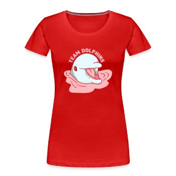 Équipe Dauphins Dolphin Lover Dolphin Dolphin - T-shirt bio Premium Femme - rouge - Devant - Mia (176cm)