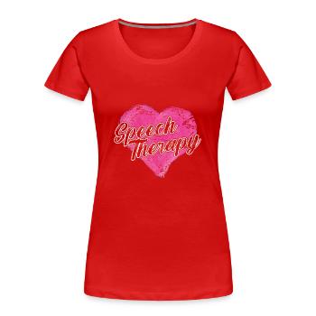 Speech Therapy SLP Speech Language Pathologist - Frauen Premium Bio T-Shirt - Rot - Vorne - Mia (176cm)