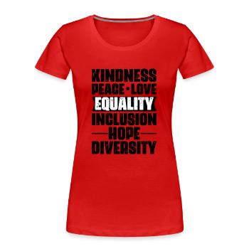 Gay Herz Schwul lesbisch Schwuler Lesbe Geschenk - Frauen Premium Bio T-Shirt - Rot - Vorne - Mia (176cm)