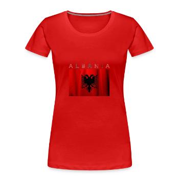 Albanien Flagge Tirana - Frauen Premium Bio T-Shirt - Rot - Vorne - Mia (176cm)