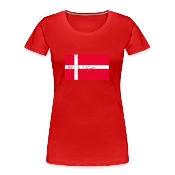 Drapeau du Danemark - T-shirt bio Premium Femme - rouge - Devant - Mia (176cm)