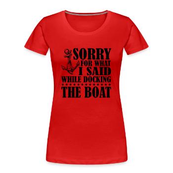 See Angeln Boote Kajak Kanu Sommer Seehaus Kabine - Frauen Premium Bio T-Shirt - Rot - Vorne - Mia (176cm)
