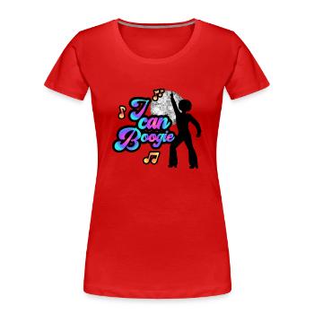 | de vêtements Funk Costume vintage des années 70 pour la musique soul - T-shirt bio Premium Femme - rouge - Devant - Mia (176cm)