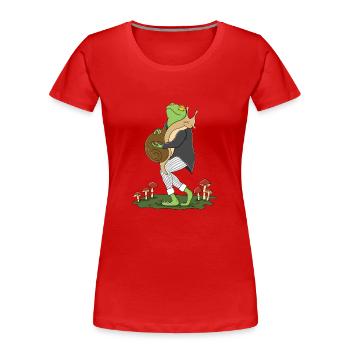 Goblincore Friend - Women's Premium Organic T-Shirt - red - Front - Mia (176cm)