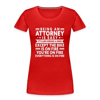 Avocat plaidant Avocat Avocat - T-shirt bio Premium Femme - rouge - Devant - Mia (176cm)