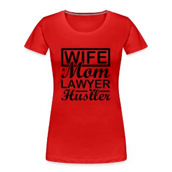 Avocat Mama Avocat Avocat Droit Mère - T-shirt bio Premium Femme - rouge - Devant - Mia (176cm)