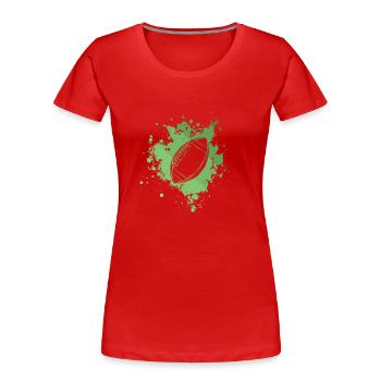 American Football Sport Amerika USA - Frauen Premium Bio T-Shirt - Rot - Vorne - Mia (176cm)