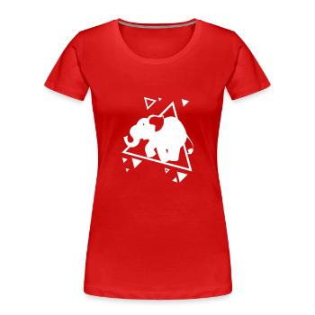 Elephant - Africa Wilderness Nature Conservation - Women's Premium Organic T-Shirt - red - Front - Mia (176cm)
