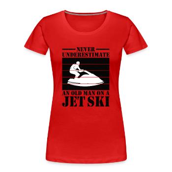Jetski Sport Water Motorcycle Water Sports Gift - Women's Premium Organic T-Shirt - red - Front - Mia (176cm)
