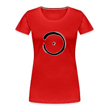 Sonne Astrologie Symbol - Frauen Premium Bio T-Shirt - Rot - Vorne - Mia (176cm)