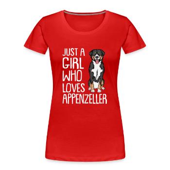 Appenzeller Mountain Dog Gift Dogs - T-shirt bio Premium Femme - rouge - Devant - Mia (176cm)