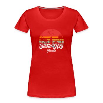 Vintage Siesta Key Florida Surfen Retro Surf Cool - Frauen Premium Bio T-Shirt - Rot - Vorne - Mia (176cm)