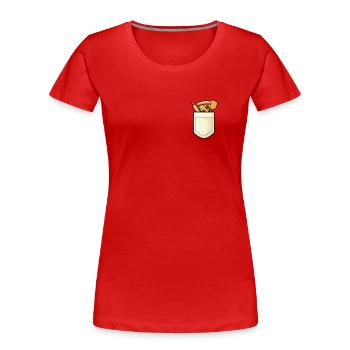Pizza Maker Pizza Maker Pizza Love - T-shirt bio Premium Femme - rouge - Devant - Mia (176cm)