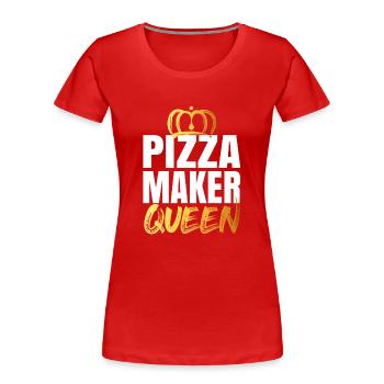 Pizza Maker Pizza Maker Pizza Love - T-shirt bio Premium Femme - rouge - Devant - Mia (176cm)