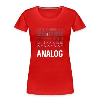 Analoger Synthesizer - Frauen Premium Bio T-Shirt - Rot - Vorne - Mia (176cm)