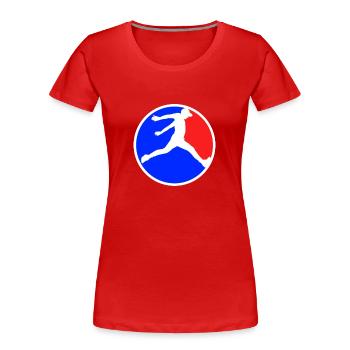 Parkour Logo - Frauen Premium Bio T-Shirt - Rot - Vorne - Mia (176cm)