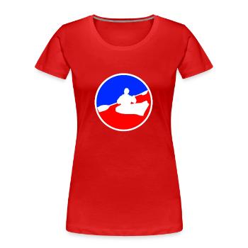 Kanusport Logo - Frauen Premium Bio T-Shirt - Rot - Vorne - Mia (176cm)