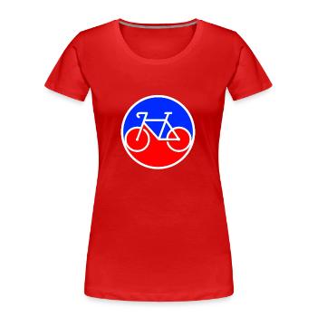 Fahrrad Logo - Frauen Premium Bio T-Shirt - Rot - Vorne - Mia (176cm)