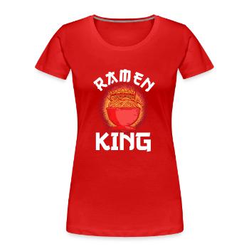 Ramen Nudel Liebhaber Essstäbchen Japanische Nudel - Frauen Premium Bio T-Shirt - Rot - Vorne - Mia (176cm)
