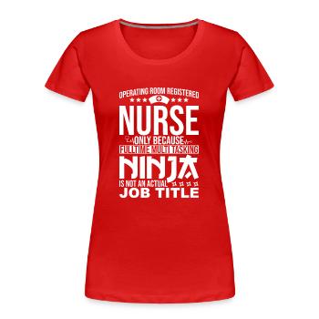 OP Krankenschwester - Frauen Premium Bio T-Shirt - Rot - Vorne - Mia (176cm)