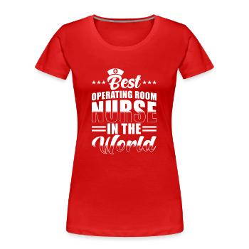 OP Krankenschwester - Frauen Premium Bio T-Shirt - Rot - Vorne - Mia (176cm)