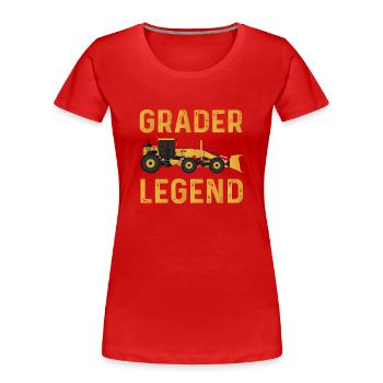 Grader Legende - Frauen Premium Bio T-Shirt - Rot - Vorne - Mia (176cm)