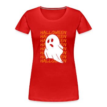 Halloween erschreckender Geist - Frauen Premium Bio T-Shirt - Rot - Vorne - Mia (176cm)