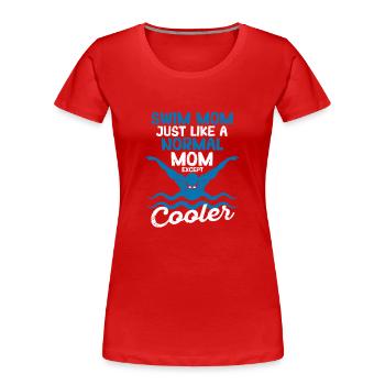 Lustiges Schwimmen Mama Schwimmer Muttertag - Frauen Premium Bio T-Shirt - Rot - Vorne - Mia (176cm)