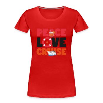 Cruise Ship Vacation Girl Peace - Women's Premium Organic T-Shirt - red - Front - Mia (176cm)