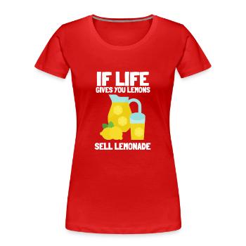 Sell Lemonade Stand Boss Juice Business Lemon - Frauen Premium Bio T-Shirt - Rot - Vorne - Mia (176cm)