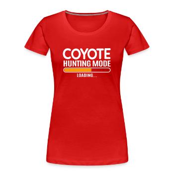 Coyote Hunting Coyote Jagen Geschenk - Frauen Premium Bio T-Shirt - Rot - Vorne - Mia (176cm)