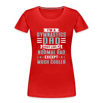 Akrobat Turner Gymnastik Turnen Tumbling - Frauen Premium Bio T-Shirt - Rot - Vorne - Mia (176cm)