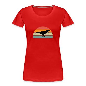 Tyrannosaurus Vintage Dinosaur Boy T Rex Gift - Women's Premium Organic T-Shirt - red - Front - Mia (176cm)