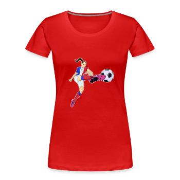 French National Soccer Team I Football France - Frauen Premium Bio T-Shirt - Rot - Vorne - Mia (176cm)
