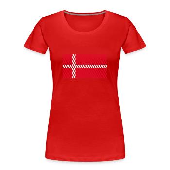 Drapeau du Danemark - T-shirt bio Premium Femme - rouge - Devant - Mia (176cm)
