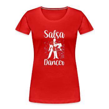 Salsa Tänzer Hobby Tanz Tanzen - Frauen Premium Bio T-Shirt - Rot - Vorne - Mia (176cm)