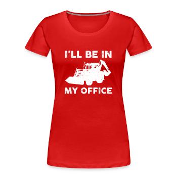 Conception amusante de chargeuse-pelleteuse - T-shirt bio Premium Femme - rouge - Devant - Mia (176cm)