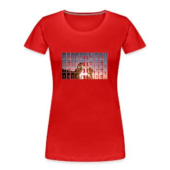 bergsteigen - Frauen Premium Bio T-Shirt - Rot - Vorne - Mia (176cm)