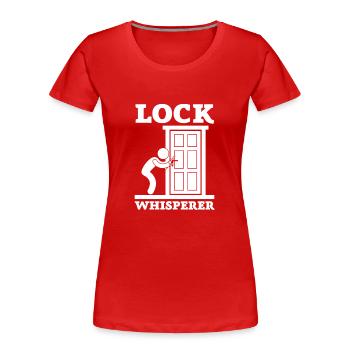Serrurier professionnel Lockpick Lockpicking - T-shirt bio Premium Femme - rouge - Devant - Mia (176cm)