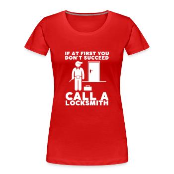 Serrurier professionnel Lockpick Lockpicking - T-shirt bio Premium Femme - rouge - Devant - Mia (176cm)